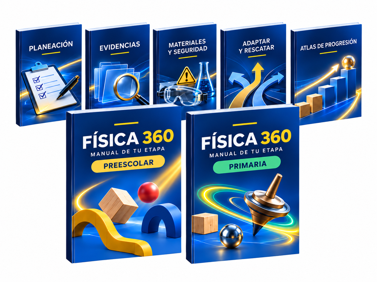 Física 360 · Preescolar y Primaria · paquete de 7 PDF