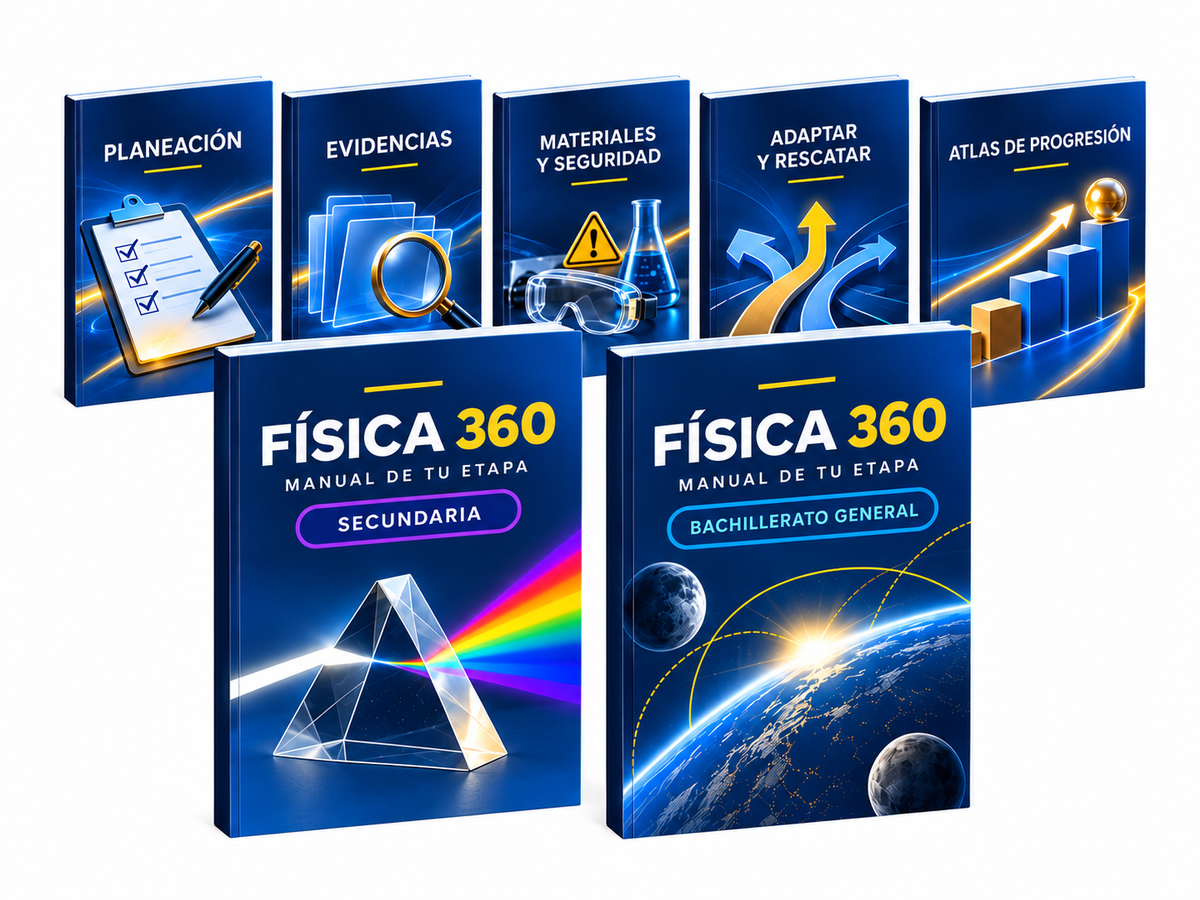 Física 360 · Secundaria y Bachillerato General · paquete de 7 PDF